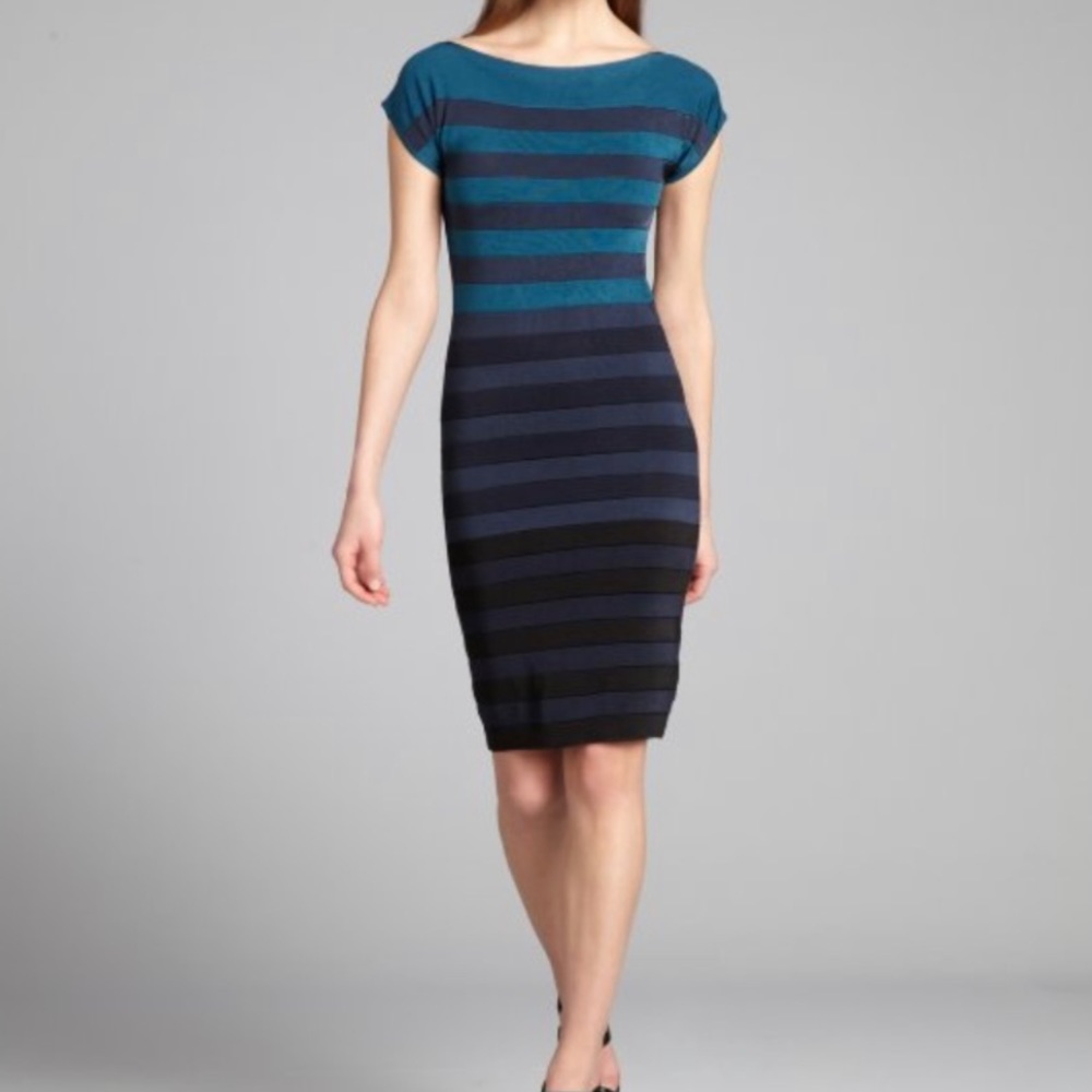 French Connection Striped Bandage Short Sleeve